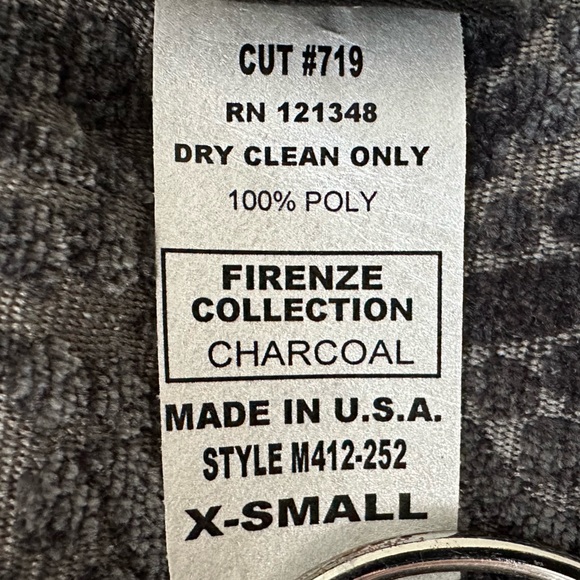 Trimdin Charcoal Velvet Jacquard Floral Print Reversible Zip Jacket Size… - Picture 7 of 7